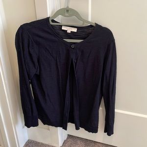 Navy blue loft cardigan size L.